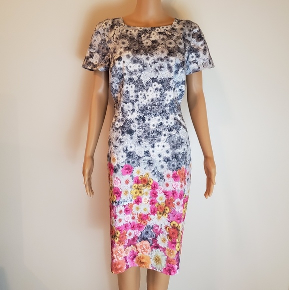 Talbots Dresses & Skirts - Talbots Gray Floral Dress